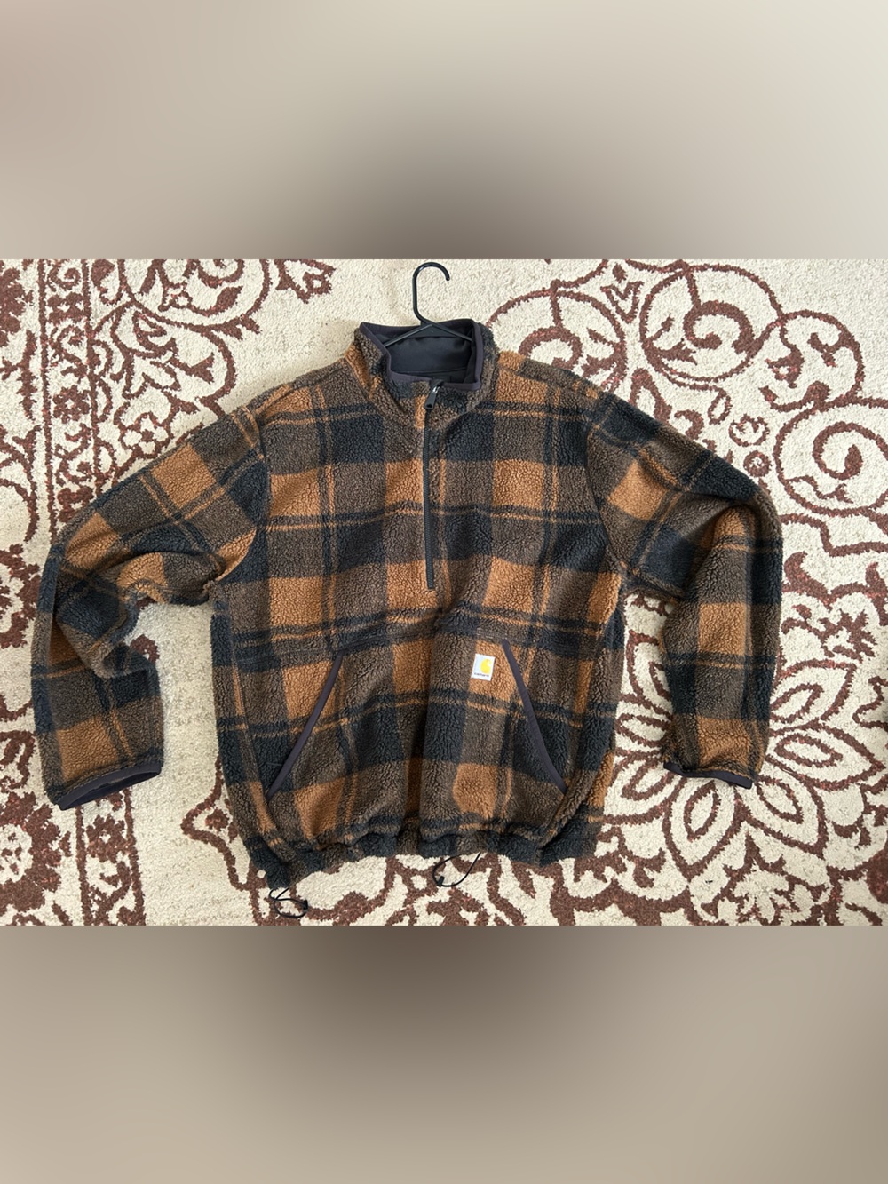Carhartt Brown 1/4 Zip pocket fleece